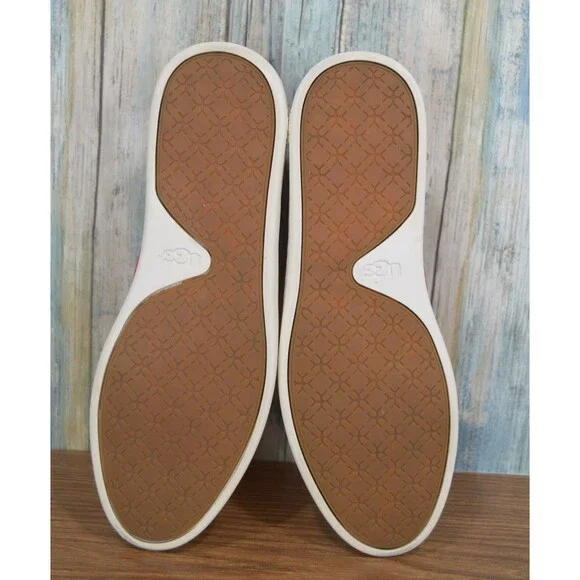 UGG Sammy Chevron Sneakers Women's 9 Red Slip On Knit Walking Shoes 1016758 - Picture 4 of 11